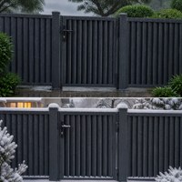 Portails de garage automatiques de sécurité, design moderne et minimaliste, en alliage d'aluminium durable, revêtement en poudre AAMA, très prisés