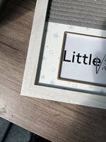 Sonogramme personnalisé cadre photo en feutre tableau de lettres panneau de messages en bois interchangeable en feutre tableau de lettres pour nouveau-né