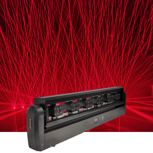 Professional Custom 6 Head Rgb bar Stage Laser Beam Light 6 Eyes  Moving Head Red Swing Laser Arrows for Events Club