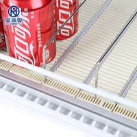 Maßgefertigtes Leichtgewicht-Kunststoff-Metall-Aluminium Doppelseitiges Schwerkraft-Rollenregal Getränke-Displayständer Schnelle Installation