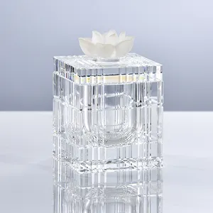 Wedding Decoration Crystal Glass Incense Burner Mubkhar