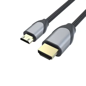 KSIN工厂2m迷你HDMI至HDMI高清电缆4k迷你HDMI电缆，用于平板电脑笔记本电脑摄像头显示器连接
