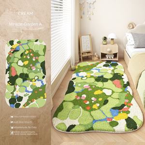 Alfombrilla moderna de felpa gruesa de 10mm, forma especial, bosque, musgo, balcón, ventana, alfombra, resistente a las manchas para dormitorio, Otoño Invierno - Product Image 6