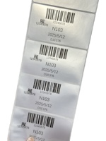 Pita Printer Transfer Termal Resin Penuh 110mm*74m untuk Label PP PET PVC Tinta Hitam