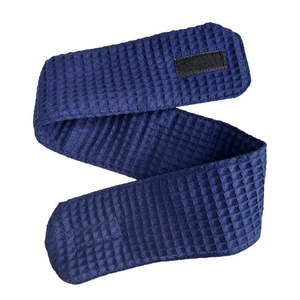 แถบคาดศีรษะสำหรับสปาหน้าวาฟเฟิลทำจากผ้าฝ้ายออกแบบโลโก้ได้ตามต้องการพร้อมฝาปิดแบบปรับได้แถบคาดศีรษะสำหรับร้านเสริมสวยอุปกรณ์แต่งหน้าสปา - Product Image 2