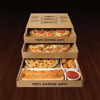 Fabricante Ofrece Cajas de Embalaje para Pizza Personalizadas al por Mayor, con Forro de Esponja, Laminación Mate, Cajas de Papel de Grado Alimenticio, Económicas al por Mayor