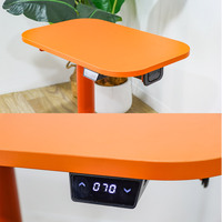 Table d'appoint mobile pour ordinateur portable, réglable en hauteur, alimentée par batterie, table de chevet pour ordinateur, bureaux électroniques assis-debout avec roulettes cachées