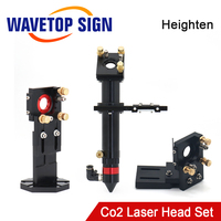 Tête de laser CO2 WaveTopSign pour lentille de diamètre 20 mm FL 50,8/63,5 mm, miroir D25 mm pour machine de découpe laser