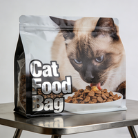 Sacs Mylar à fermeture éclair en aluminium, personnalisables avec logo, faible MOQ, thermoscellables, anti-odeur, pour aliments pour animaux de compagnie