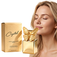 Parfum oriental élégant au cristal doré et aux extraits végétaux, délicat, rafraîchissant, non collant et longue tenue