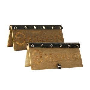 Factory Custom Logo <b>Wooden</b> Reserved Signs <b>Rustic</b> Table Signs Special Occasions or Coffee Restaurant Wine Bar - Product Image 1