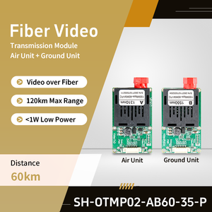 SH LINK CVBS 1CH Transceiver Vidéo Analogique CCTV Fibre Optique Monofibre FC 60KM TTL TX RX Module 1310/1550nm pour Signal Caméra - Product Image 1
