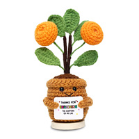 Positief Gehaakte Oranje Cadeaus Voor Vrouwen Haken Fruit Gehaakte Bloem Emotionele Plant Positieve Zonnebloem Voor Huisdecor
