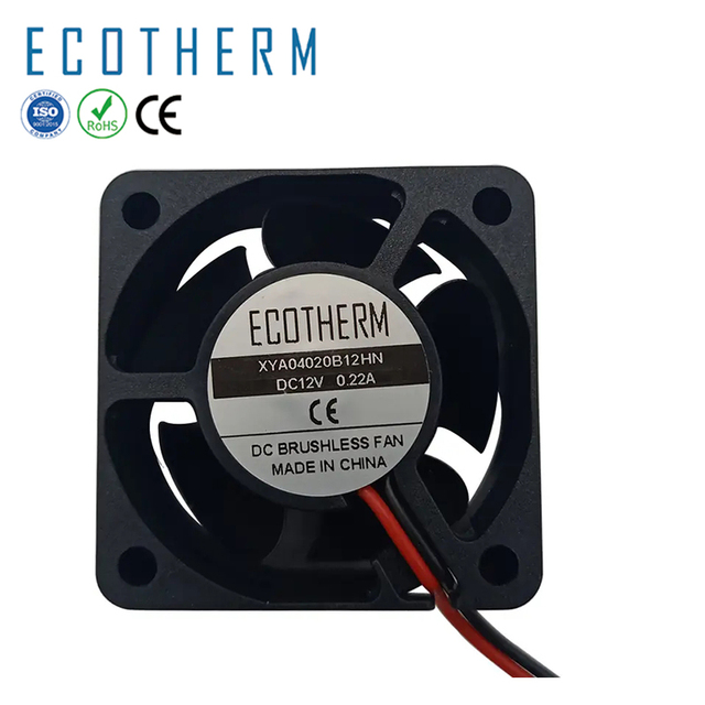 Factory Direct Supply 4020 12v Mini Dc Fan 40x40x20mm Two Ball Bearing Low Noise 12v 24v 4020 Dc Axial Flow Cooling Fan