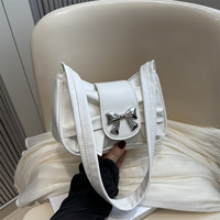 Sac à bandoulière papillon métallique pour femme, style coréen, sac à main sous le bras pour fêtes et sorties décontractées, vente en gros