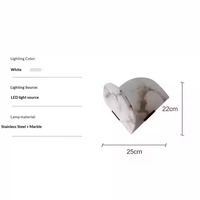 Applique murale LED en cuivre pour chambre à coucher, design simple, moderne, luxueux et créatif, idéale pour couloir d'hôtel et entrée, avec éléments en marbre