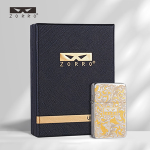 ZORRO/Zorro <span class=keywords><strong>Z820</strong></span> Silber Gold Messing Kerosin-Feuerzeug Windfest Business Hochwertiges Geschenk TikTok Kuaishou Bestseller - Product Image 4