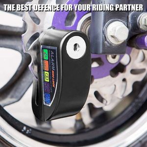 Waterdichte stalen motorfiets-/fietslot met hoge decibel <span class=keywords><strong>alarm</strong></span>, anti-diefstal schijfrem en kabel - Product Image 4
