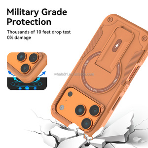 Đứng 360 ° Bảo Hiểm Đầy Đủ Điện Thoại Chống Sốc Trường Hợp Sắt Người Đàn Ông Phong Cách Orange Magnetic Trường Hợp Điện Thoại Cho Iphone17 Pro <span class=keywords><strong>Max</strong></span> - Product Image 2