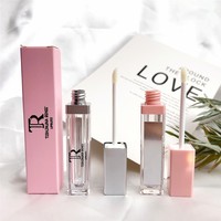 Logo personnalisé pour lampe à LED Brillant à lèvres 7ml Tube de brillant à lèvres transparent argenté