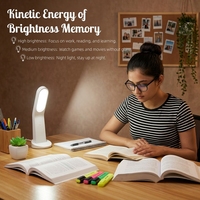 Lampe de bureau LED rechargeable, protection murale, lecture créative, multifonctionnelle, réglable, tactile, lampe de bureau d'étude