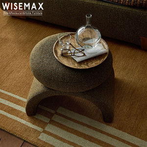 WISEMAX MÖBEL Französischer Stil Moderner Wohnzimmer-Eckhocker aus Stoff für Hotel, Restaurant, Café, Villa, Apartment - Product Image 2