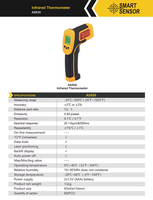 Thermomètre infrarouge de haute qualité en gros, communication USB, OEM/ODM, indice IP65, écran OLED pour la mesure de la température