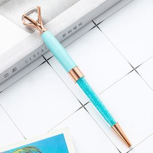 Big Diamond Rotating Metal Ballpoint Pen Custom Logo Printed Crystal Pen Corporate Activity Business <b>Gift</b> Promotional <b>Stationery</b> - Product Image 6