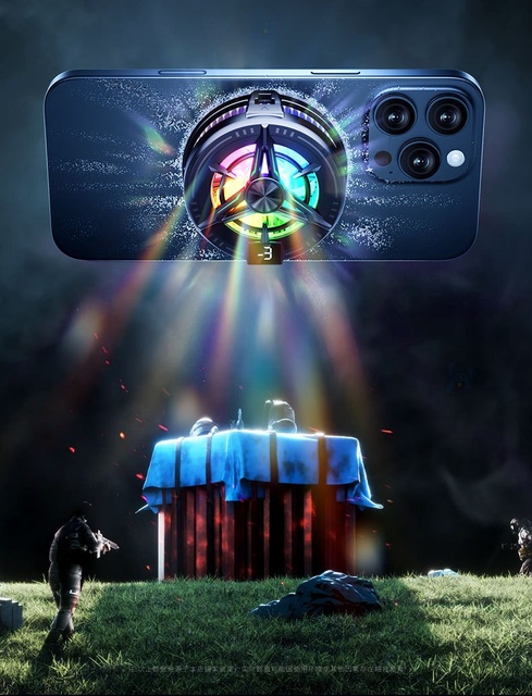 Semiconductor Cooling Phone Radiator Magnetic-Suction Back Clip Silent Gaming E-Sports Streaming Cooler Three-Level Temperature