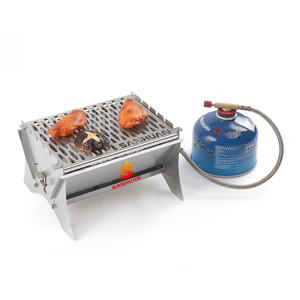 Sanhuan <strong>Mini</strong> Smokeless Folding Stainless Steel Gas <strong>Grill</strong> Portable Barbeque <strong>Grill</strong> Outdoor <strong>Charcoal</strong> Camping BBQ - Product Image 1