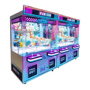 Neofuns 2 Players Toy Claw Crane Machine Coin Operated Games Catching Vending Machine With Bill Acceptor