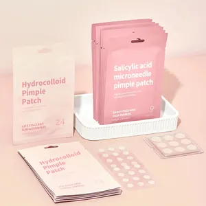 Patchs d'acné hydrocolloïdes de marque privée et patchs d'acné Microneedles pour différents stades de guérison de l'acné avec de l'acide salicylique