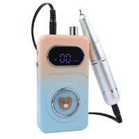 Ponceuse à ongles portable rechargeable 45000 tr/min, machine de polissage spéciale pour éliminer les peaux mortes et le nail art