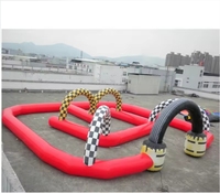 Piste de course gonflable avec impression de logo personnalisé, piste de karting gonflable défiante