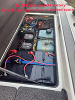 Baterai Lithium Lifepo4 Koneksi Nirkabel 12 Volt 100Ah dengan Masa Pakai Panjang 6000 Siklus, Garansi 2 Tahun untuk Mobil, UPS, RV, Kapal, dan Tenaga Surya