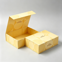 Boîte cadeau rigide en carton rose bleu personnalisée, matériaux recyclés, boîte en papier pour chaussures, pantoufles, chaussettes, fermeture magnétique