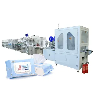 Hiệu Quả Cao 20 Làn Xe Chăm Sóc Em Bé Mô Ướt Dây Chuyền Sản Xuất Trang Điểm Remover Khăn Lau Làm Giá Máy