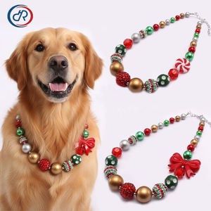<span class=keywords><strong>Collar</strong></span> de Perro Navideño OKKPETS con Burbujas de Goma de Mascar, <span class=keywords><strong>Collar</strong></span> Clásico Rojo y Verde con Perlas Gruesas y Cadena Ajustable, <span class=keywords><strong>Collar</strong></span> de Perro Navideño - Product Image 1