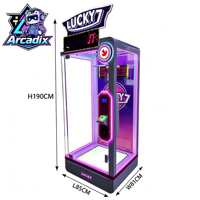 Arcadix Coin Operated Time Stop Prize Machine Lucky 7 Arcade Game Machine Gift Vending Machine for Shopping Mall Game Center