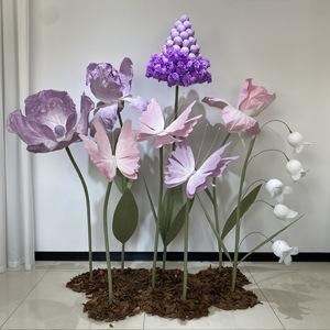 Boda planta verde floricultura gigante hecho a mano Flor de Papel alta calidad Jacinto <span class=keywords><strong>orientalis</strong></span> centro comercial decoración de ventanas - Product Image 4