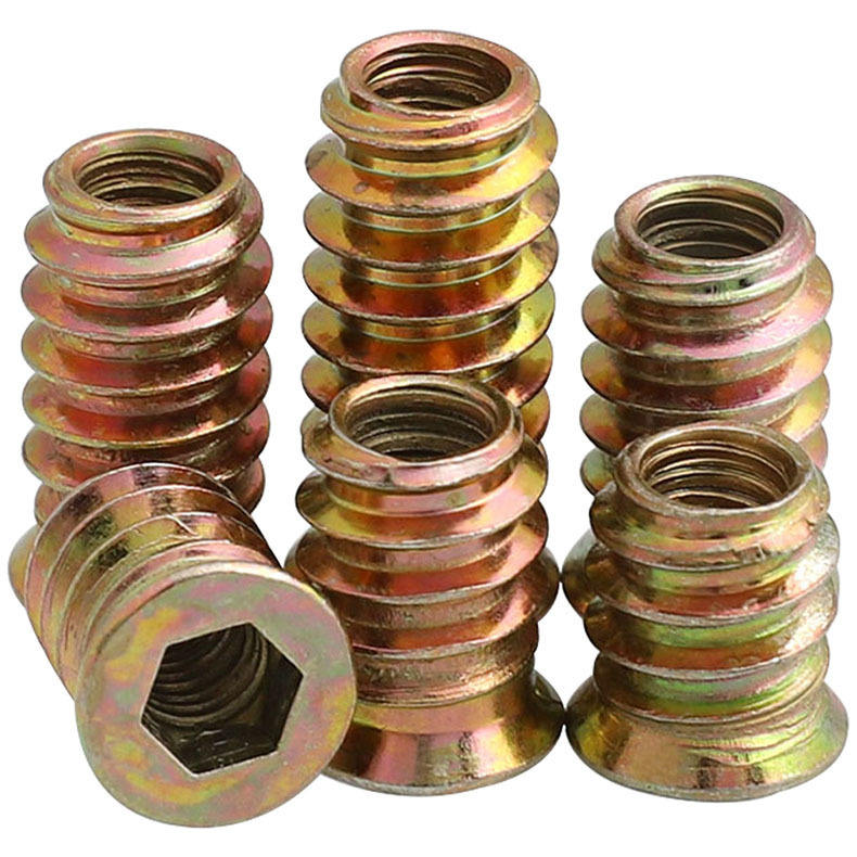 Inner and Outer Thread Hex Nuts Furniture Nuts Zinc Plated Nickel ...