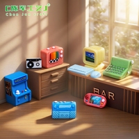 Téléviseur rétro micro-paysager, console de jeux, chambre d'enfant, articles décoratifs DIY, accessoires suspendus, mini ornements de bureau
