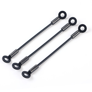 Câble de sécurité en acier inoxydable noir avec embout œil de poisson, pour suspension anti-chute de lampe, en fil d'acier traité - Product Image 6