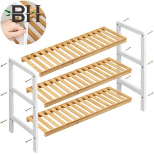 <span class=keywords><strong>Scarpiera</strong></span> in bambù a 3 livelli per armadio <span class=keywords><strong>scarpiera</strong></span> autoportante per ingresso piccolo spazio impilabile - Product Image 6