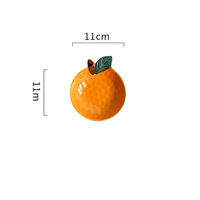Vente chaude japonais en forme de fruit dessin animé soucoupe en céramique mignon marmite Sauce plat mignon assiette en céramique pour la maison Restaurant