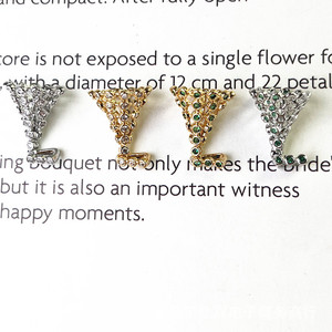 Flower Shape Alloy Pendant <b>Charms</b> Claw Setting DIY Jewelry Accessories For Necklace Making Summer 2024 Yiwu Origin - Product Image 2