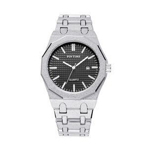 Montre pour homme la plus vendue - montre à quartz avec bracelet en acier inoxydable, lumineuse, étanche, sertie de diamants - tendance - Product Image 5