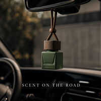 Flacon de parfum pour voiture en verre givré de 5 ml avec bouchon en bois coloré, mini diffuseur de voiture, flacon d'huile essentielle personnalisé OEM