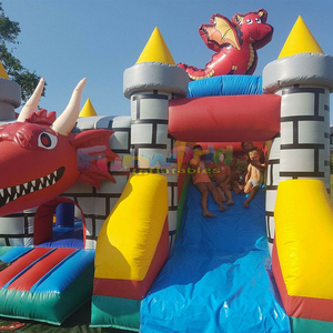 Castillo inflable con forma de dragón, de calidad comercial, con tobogán para fiestas. - Product Image 6