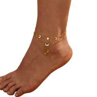 Chevillère Bowei Nouvelle Collection Étoile et Lune Double Pompon pour Femme, Luxe Léger, Design de Niche Haut de Gamme